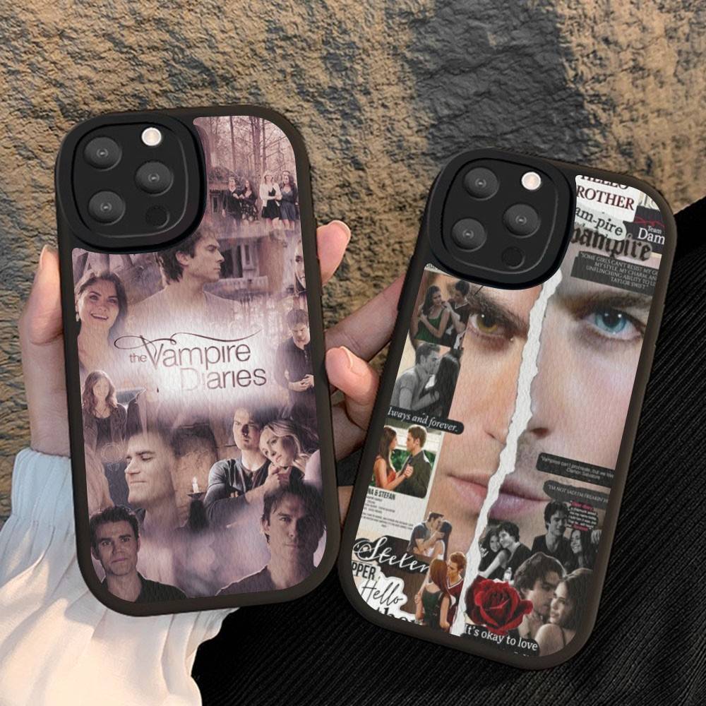 Чехол для телефона The Vampire Diaries Damon Salvatore из твердой кожи для IPhone 16 15 14 13 12 Mini 11 14 Pro Max Xs X Xr 7 8