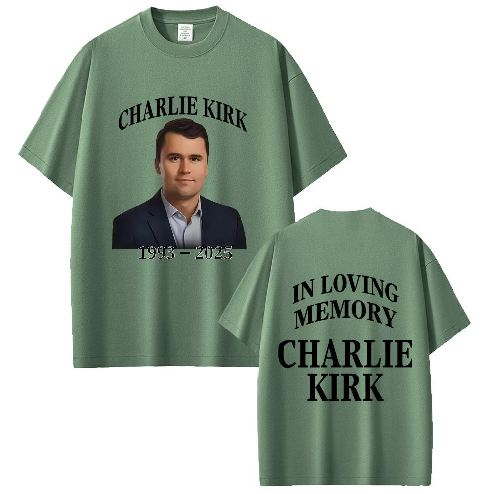 In Loveing Memory Charlie Kirk Freedom Tshirt Men Women Tribute Memorial American Hero Tshirts Man Patriotic Activism T Shirts