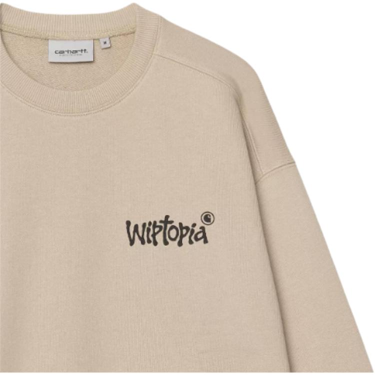 Carhartt WIP Свитшот Wiptopia с принтом на спине Свободный крой Круглый вырез Длинный рукав Мужские свитшоты I035644-G1-XX