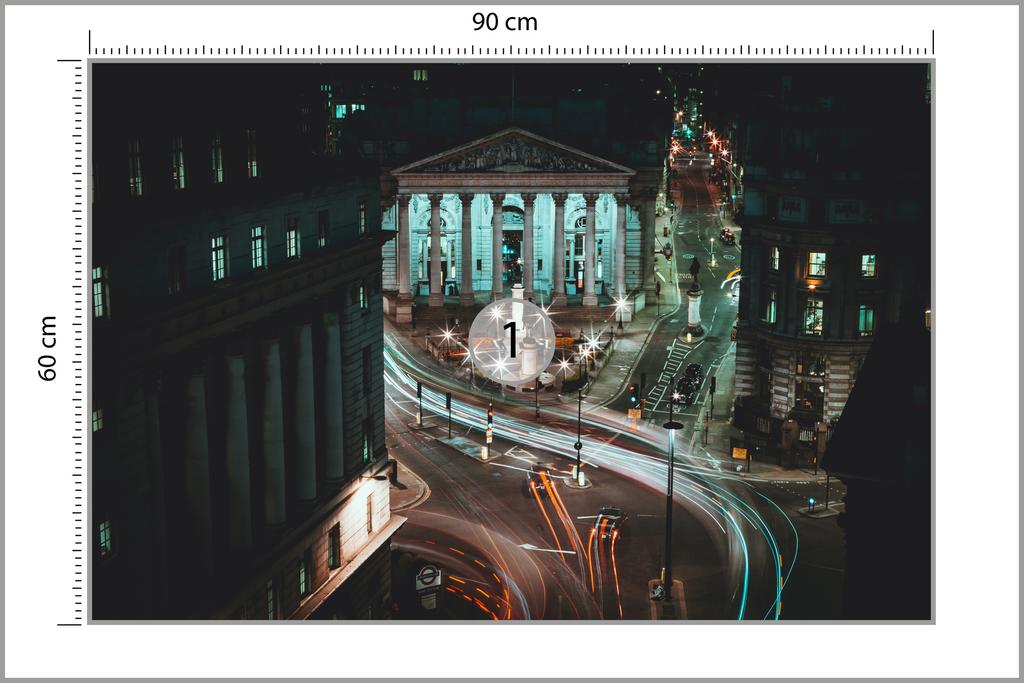 Photomural London At Night  Washable Fleece 90x60