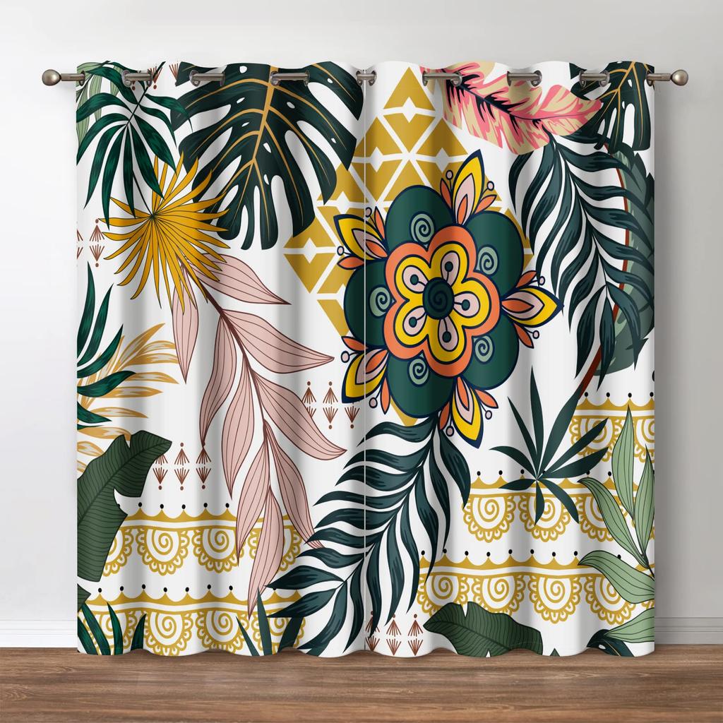 Затемняющие шторы на окна Mid Century Boho Термоизоляционные шторы для спальни, кухни, гостиной, шторы с высокой степенью затемнения