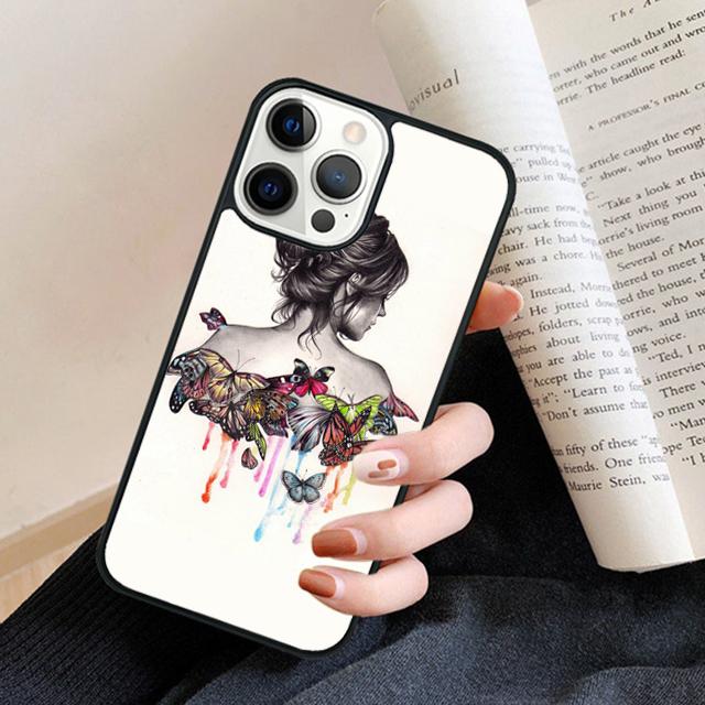 Beautiful Butterfly Nature Wildlife Soft Phone Case Cover for iPhone 17 Air 16 15 14 13 11 12 Pro Max Plus