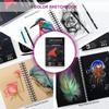 Набор для рисования HIFORNY Art Supplies с 100 листами для акварели, металлик, для смешивания и многим другим для начинающих художников, 176 предметов, 3-цветный скетчбук, графит,