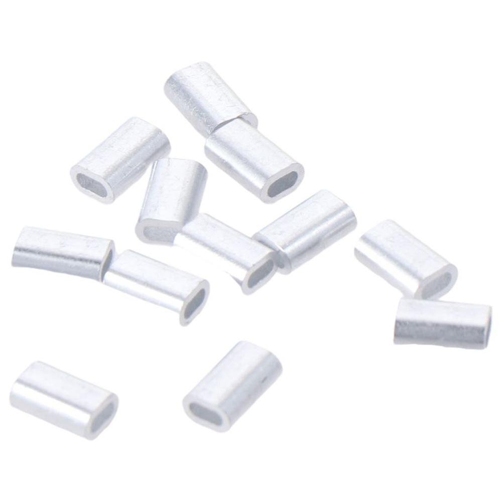 100 шт. овальных наконечников, рукавов 0,8/1,0/1,2/1,5/2,0/3,0 мм, двойная алюминиевая трубка для рыбалки