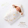 De Gauze Chick Pattern Afghan Swaddle To Baby Cotton Made In Japan H 85 X 85 Cm [Creme Coco] 6-layer [Soft/Easy Fold] 100% (Ivory)