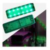 Green Led Side Marker Light Trailer Rv Marker Rectangular Led/SMD Clearance Marker For Truck Trailer Rv Campervan Pickup Suv Shockproof Universal Fit