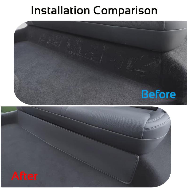 For Tesla Model 3 Highland Y 2024-2026 Juniper Rear Seat Lower Protective Mat PU Anti-kick Pad Protector Cover Car Accessories