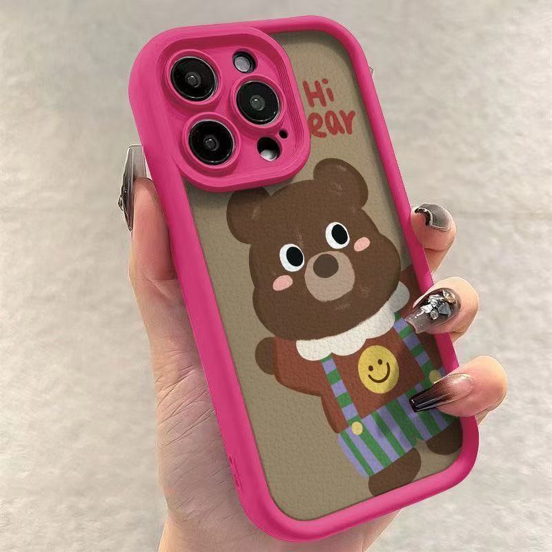Милый и наивный медведь подходит для чехла на мобильный телефон iphone16pro Apple 15/14 мультяшный 13promax новый 12.