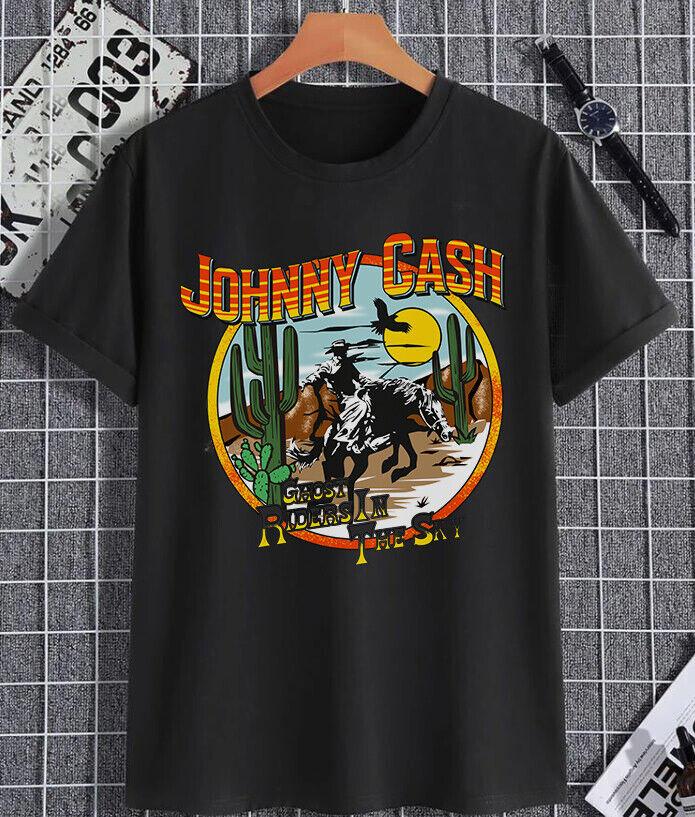 Johnny Cash Band Tee Vintage Retro rock music tees Country T-shirt Unisex T-Shirt