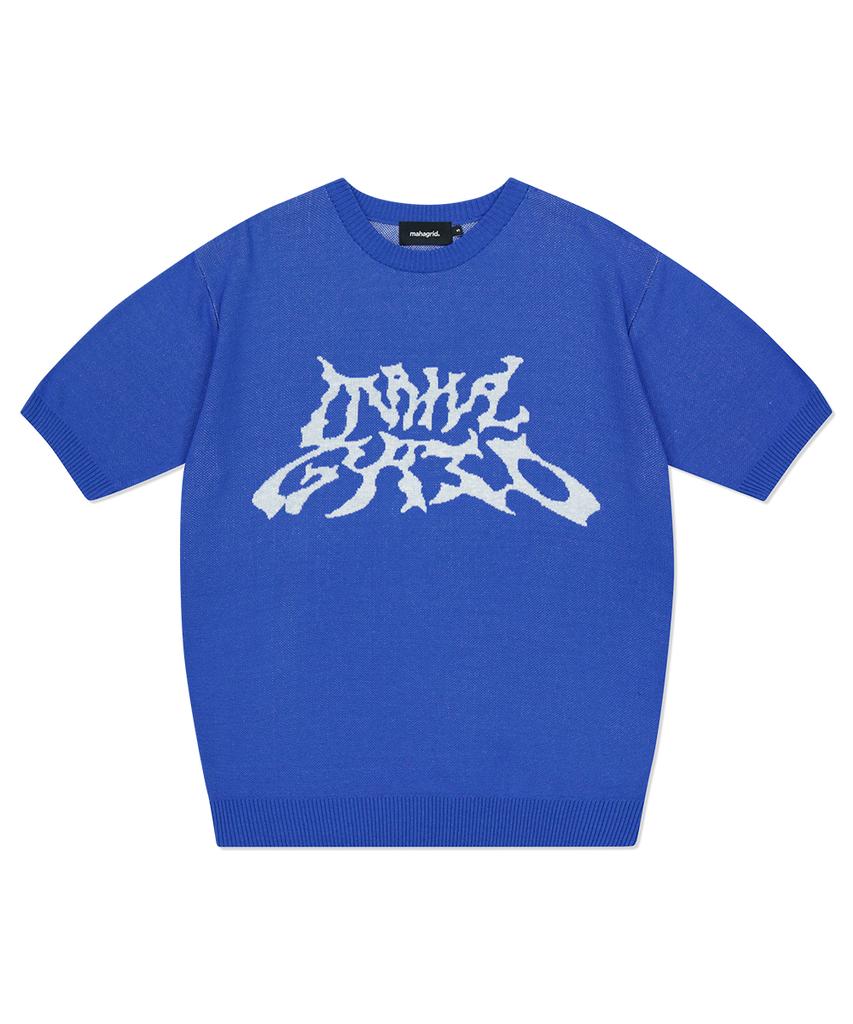 MAHAGRID Tribal Logo Half Knit Blue(Mg2Dmmk602A)