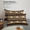 3Pcs Horse Element Design Print Pattern Bedding Set (1 Duvet Cover, 2 Pillowcases, Coreless), Retro Bohemian Pattern