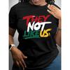 Женская футболка с лозунгом "THEY NOT LIKE US", с круглым вырезом, короткий рукав, повседневная, весенне-летняя