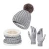 Winter Hat Scarf Gloves Cap Beanie for Party Holiday Skating Hiking Outdoor