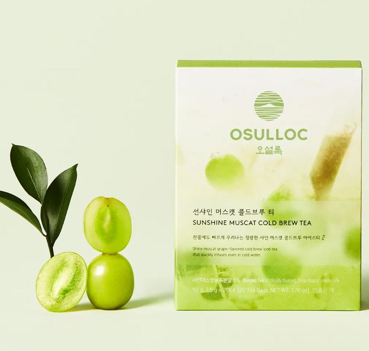 Osulloc Холодный персиковый, медово-грушевый и мускатный чай – фруктовая смесь холодного чая, 16 чайных пакетиков