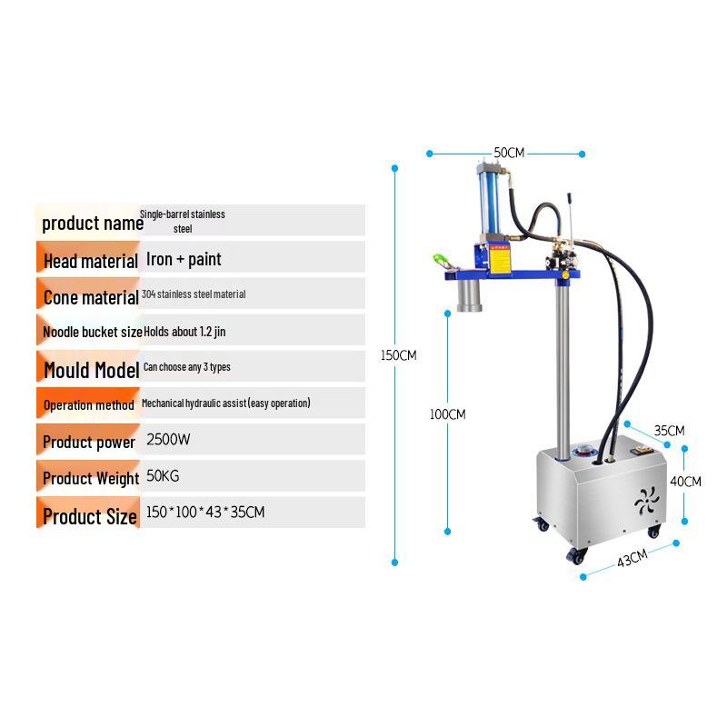 Автоматическая электрическая пресс-машина для лапши из нержавеющей стали для свежей гречневой и рамен-лапши