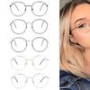 Ultra Light Anti-Blue Light Metal Eyeglasses Vintage Round Frame Glasses Fashion Women Men Computer Goggles Black Gold Silver
