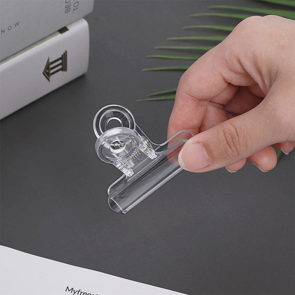 Acrylic Transparent Office Supplies Long Tail Clip Dovetail Clamp Memo Folder Food Storage Clip