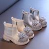 New Autumn Winter Girl's Ankle Boot Sequins Luxury Children Princess Boots Fashion Rhinestone Versatile Kids Causal Short Boots