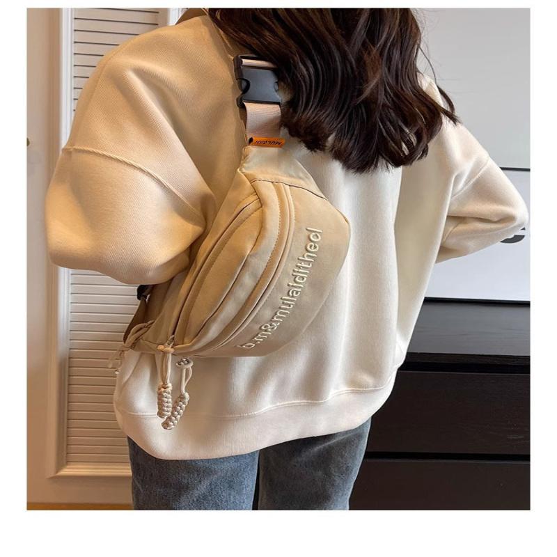 Unisex Canvas Crossbody Bag Able Compact With Multiple Convenient Compartments Suitable For School And Casual Outings