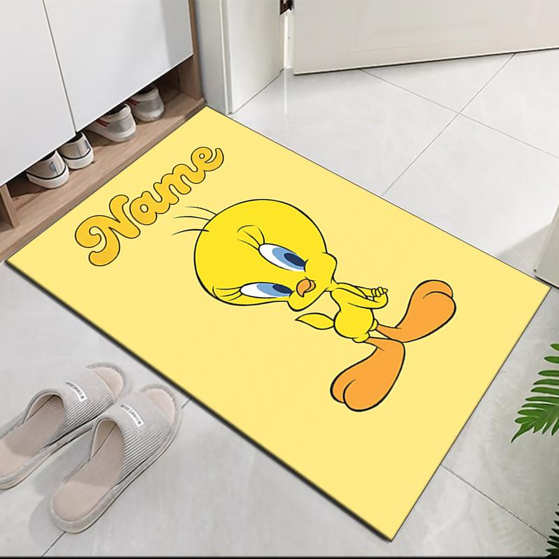 Custom Name Tweety Printed Carpet, Rug for Office Chair Living Room Bedroom Kitchen Room Decor Gifts.