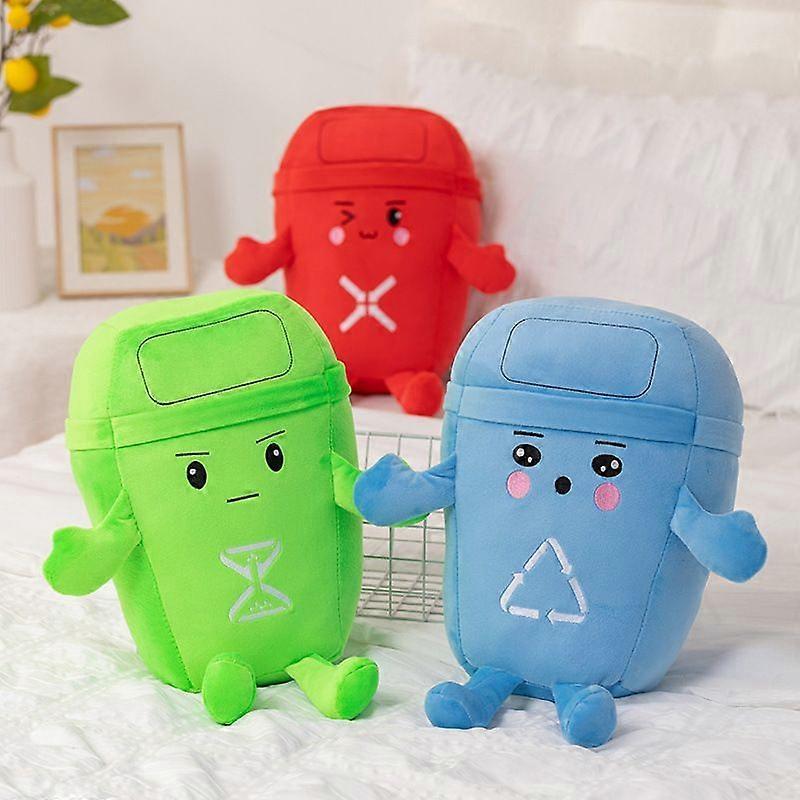 New Cartoon Classification Trash Can Plush Toy Bedside Cushion Pillow Doll 40cm