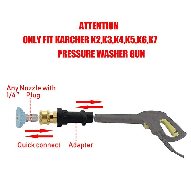 Автомобильные аксессуары1800psi адаптер для электрической мойки высокого давления для karcher K2 K3 K4 K5 K6 K7 насадка для распылителя воды автомобиля