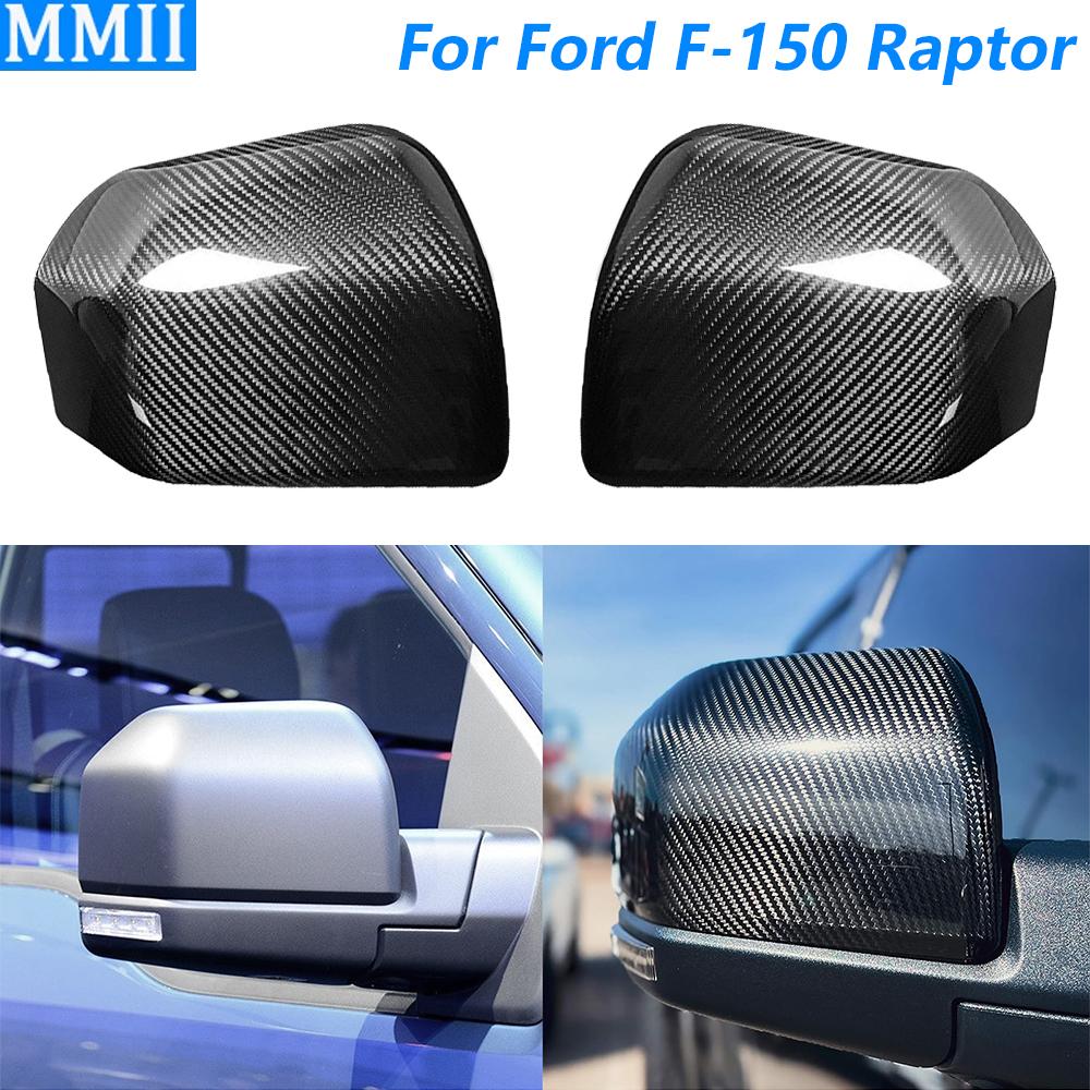 For Ford F-150 Raptor 2015 2016 2017 2018 2019 2020 Real Carbon Fiber Rearview Mirror Cover Trim Car Modification Accessories