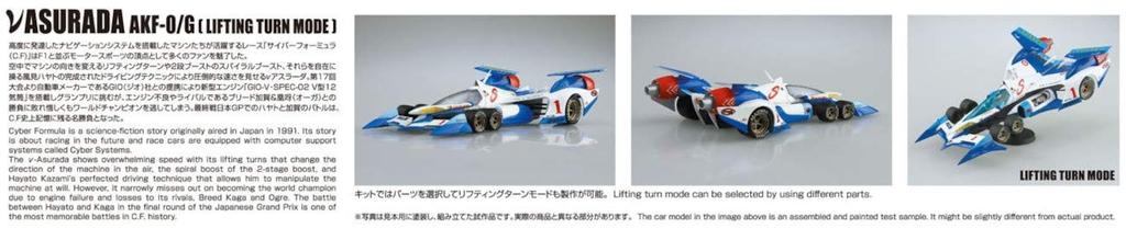 Aoshima Bunka Kyozai Cyber Formula New Asurada Lifting Turn Mode Scale Пластиковая модель № 8 AKF-0/G 1/24