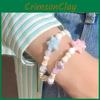 Charming Pink Ceramic Starfish And Shell Beaded Bracelet For Couples And Friends 2024 Trend Summer