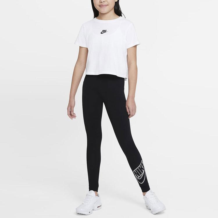 Nike Спортивные штаны Favorites Letter Logo Print Slim Fit Long Fitness Брюки женские черные DD6278-010