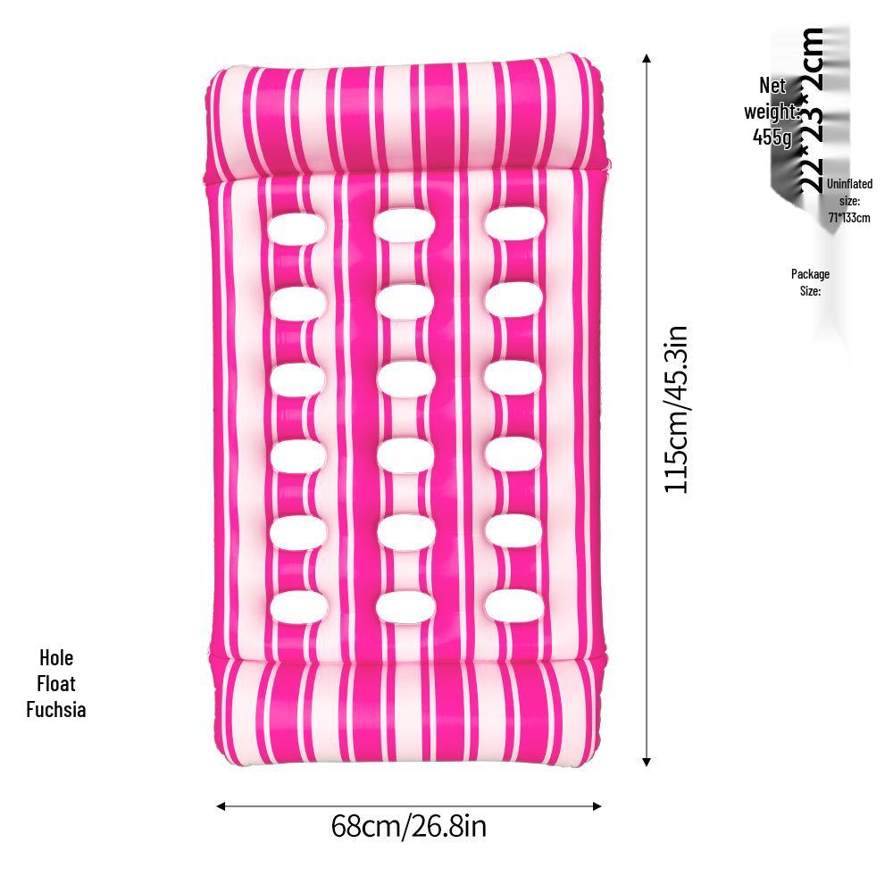 Складной полосатый гамак для бассейна: Надувной матрас-реклайнер нового стиля с сеткой