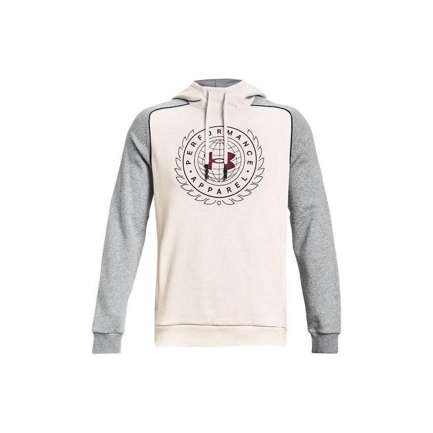Under Armour Толстовка Rival из флиса с напечатанным логотипом, мужская, белая 1373831-112