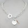 Design Women 'S Silver Tf Style Necklace Pendant Chain Necklace S925 Sterling Silver Key Heart Love Egg Brand Pendant Charm Nec