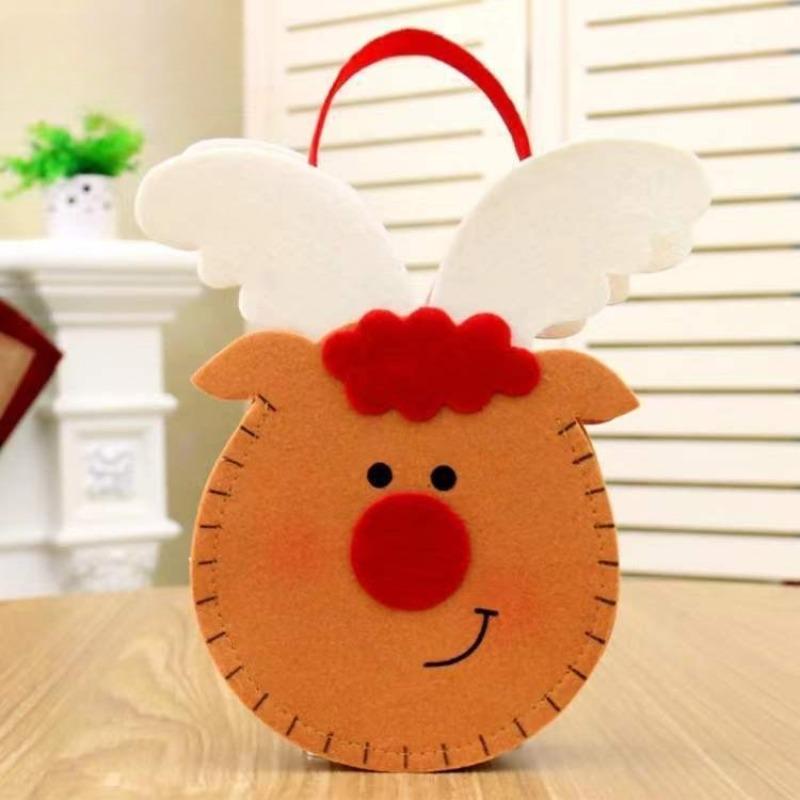 Children's candy bag Christmas gift bag Decorative supplies Double-sided three-dimensional cartoon creative gift bag
