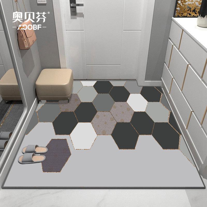 Современный ковер для входа, утолщенный, моющийся, ковер для гостиной, спальни, напольный коврик, коврик для ног