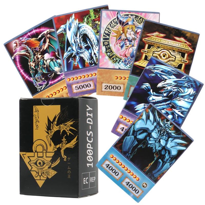 Game King Diy Коллекционные карточки Duel Monsters Edition Синеглазый Белый Дракон Темный Маг 100 карт Горячая распродажа