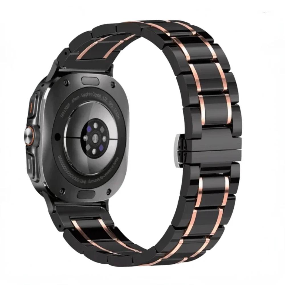 Керамический ремешок для Samsung Galaxy Watch 8 Classic 46 мм/Ultra 2025 47 мм Браслет для Galaxy Watch 8 44 мм 40 мм Металлический браслет