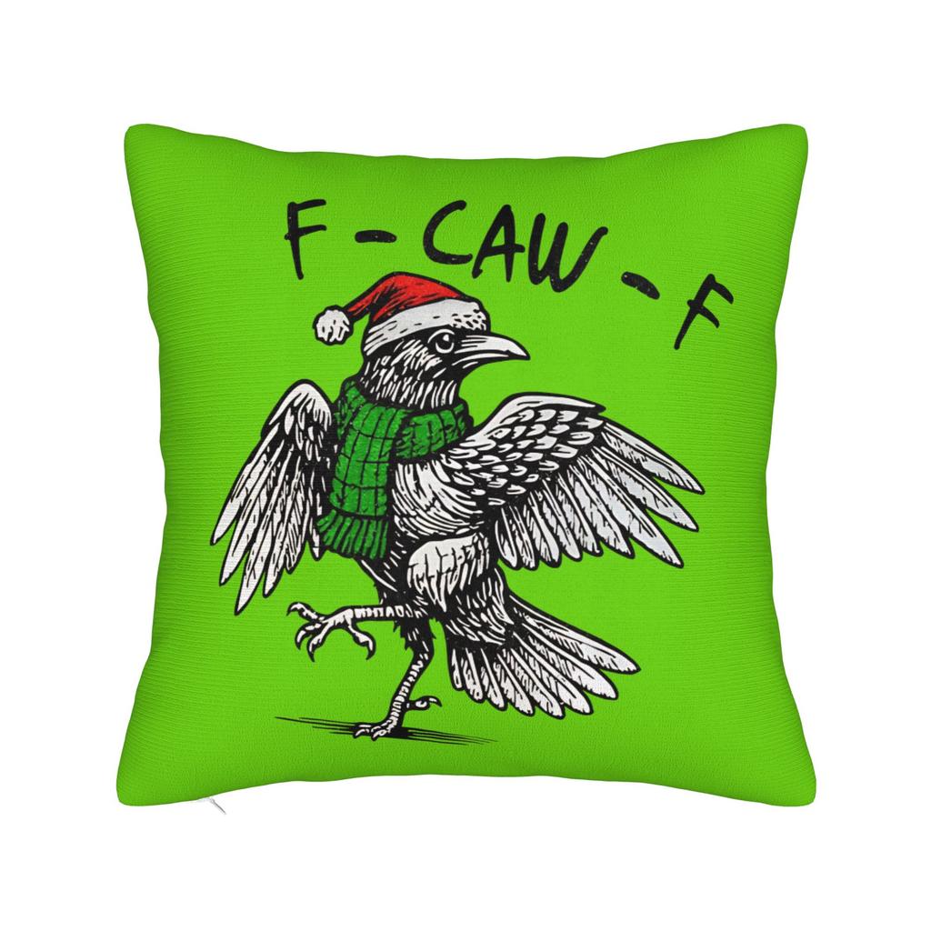 FCawF Meme Square Pillow Case Funny Black Bird Moon Cushion Cover Novelty Polyester Decor Pillowcase for Home 45x45cm