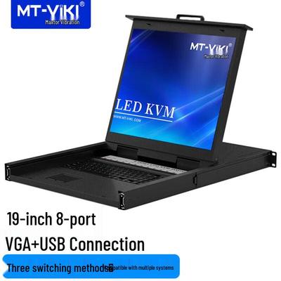 MT-viki 19-дюймовая стоечная KVM-консоль с 8-портовым VGA-переключателем