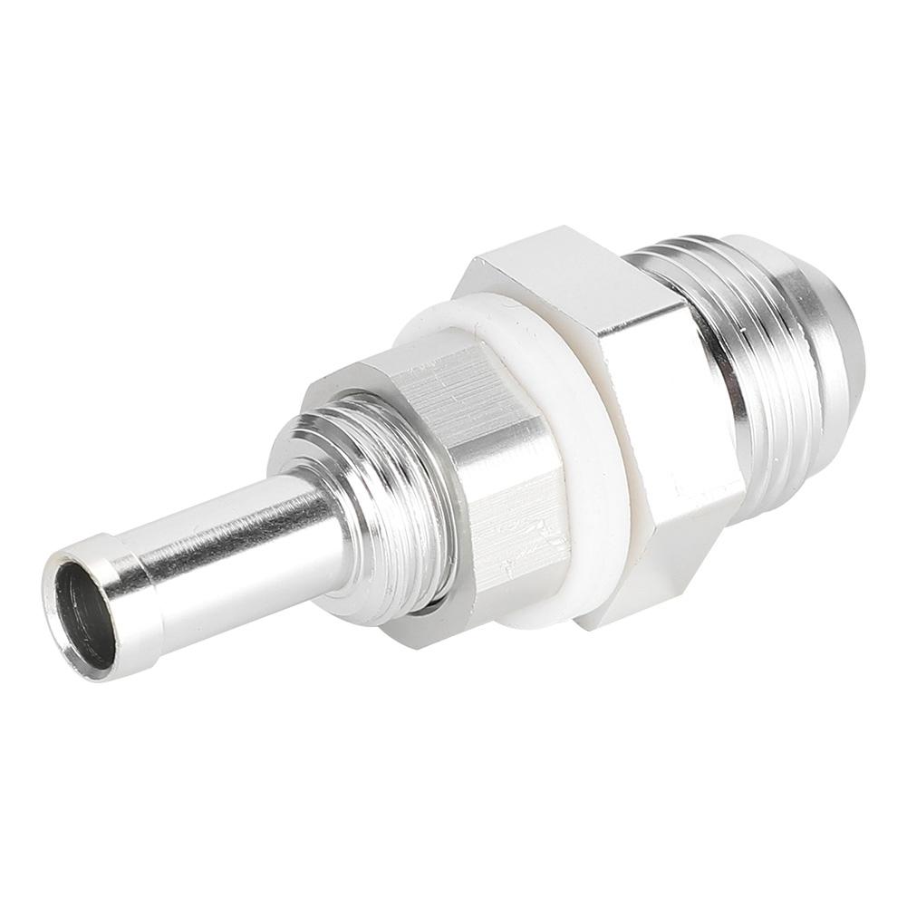 AN8 3 8 Flare Bulkhead Hose Barb Aluminum Alloy Universal Fuel Tank Fitting