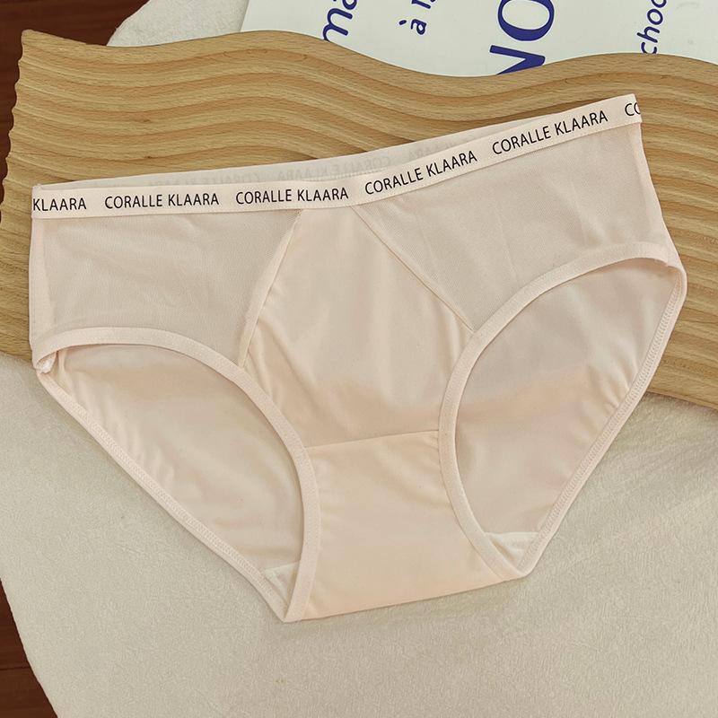 Underwear Women's Summer Half Through Thin Soft Cotton Mid-waist Briefs