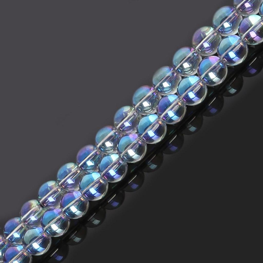 Высокое качество глянцевые прозрачные стеклянные бусины кристальные гладкие круглые бусины для изготовления ювелирных украшений DIY браслет ожерелье серьги