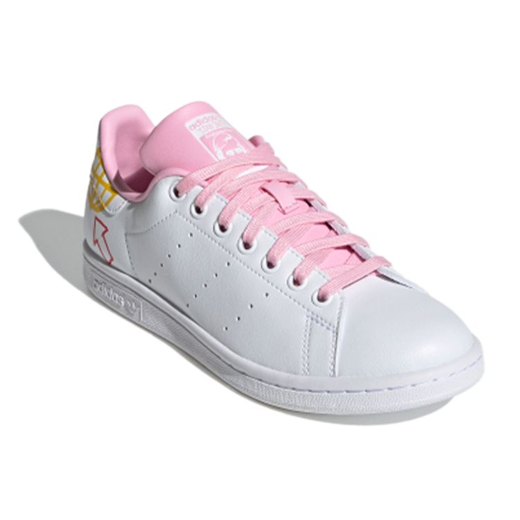 Adidas Stan Smith Doodle - Бело-розовые женские кроссовки Cloud-White True-Pink FX5680