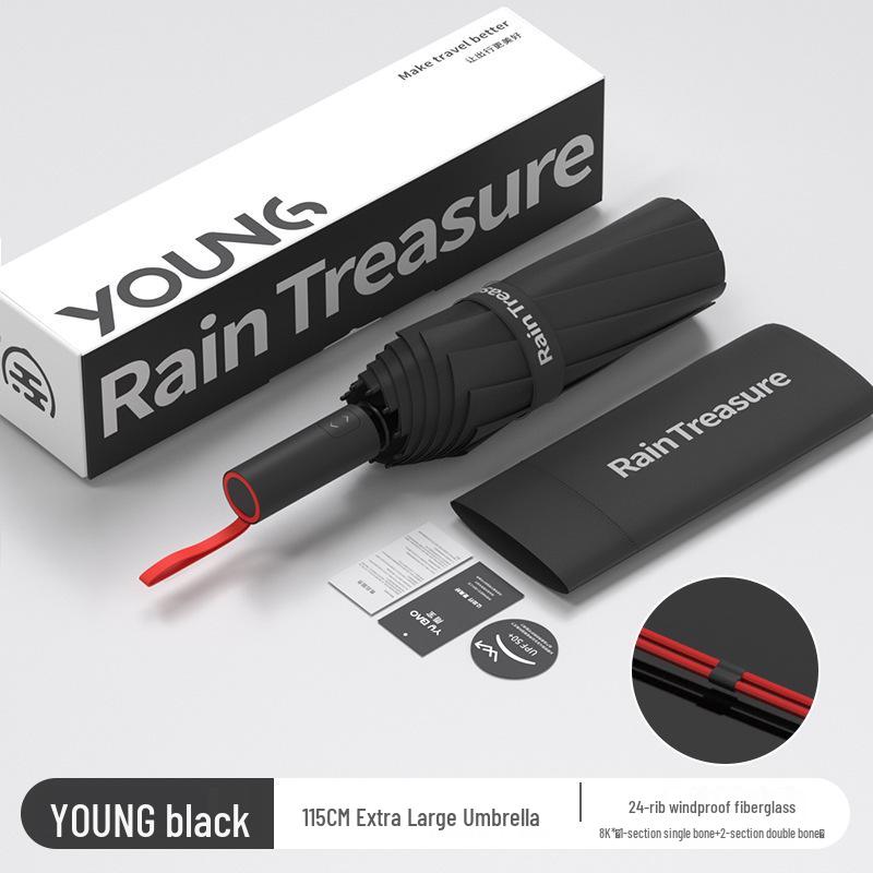 Автоматический складной зонт с 24 спицами, ветрозащитный, для мужчин, для дождя или солнца, с защитой от УФ-лучей