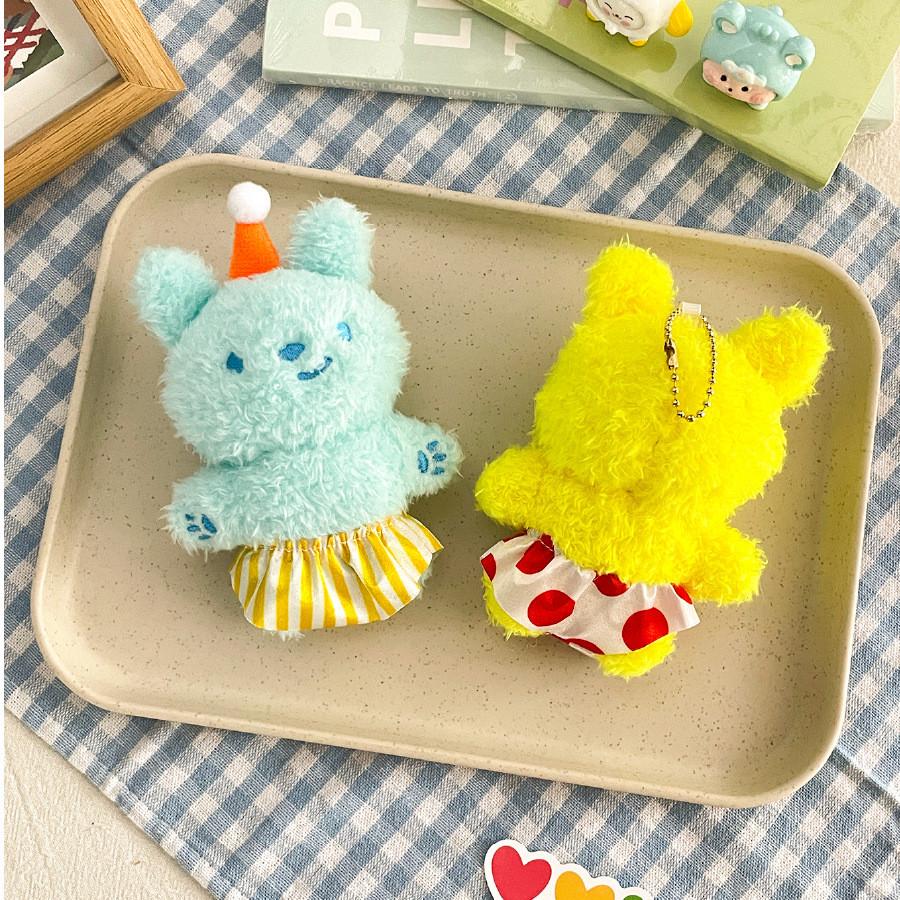 Cartoon Dog Shorts Rabbit Panda Plush Toy Keychain For Kids And Car Decor
