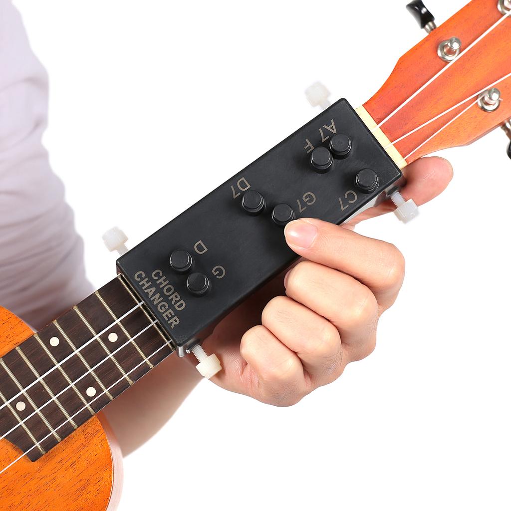 Ukulele Chord Trainer with 8 Chords Learning System Practice Assist Tool for Adults Children Finger Teaching Aid