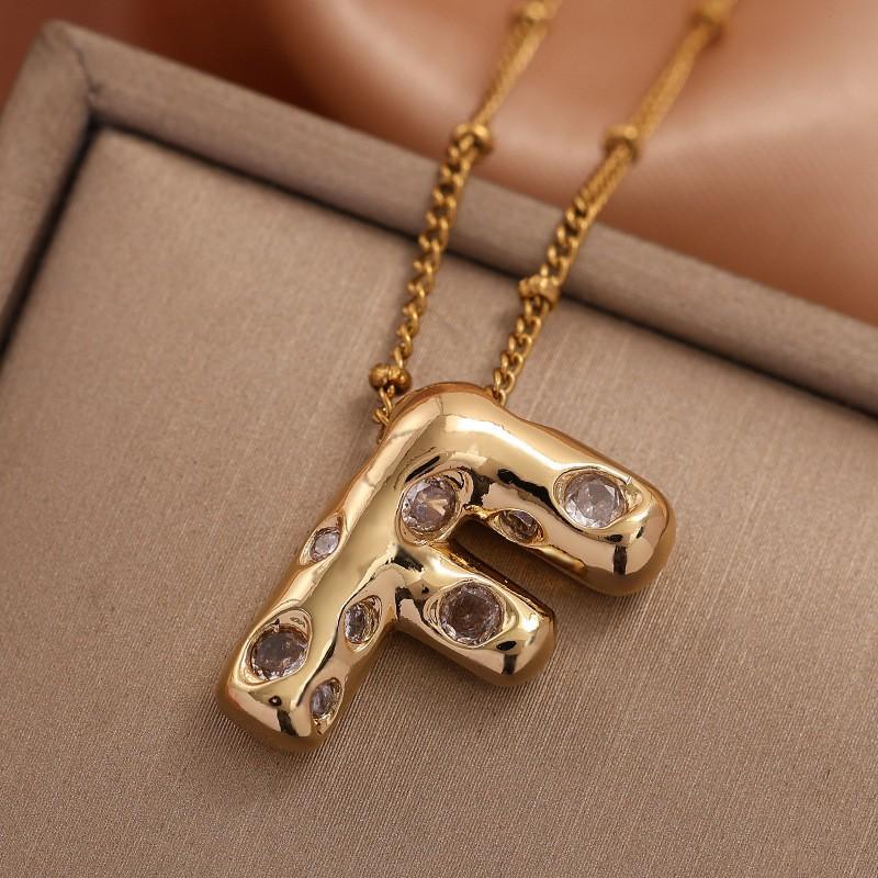 Ladies' Diamond Metal Necklace, Heavy Craftsmanship Premium Design Initial Necklace, Gift for Women, Holiday Present, Party Jewelry.