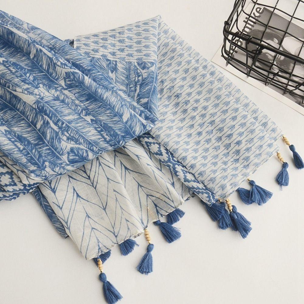 Style Ethnic Style Female Wraps Cotton Linen Scarf Korean Style Scarves Bohemian Style Shawl