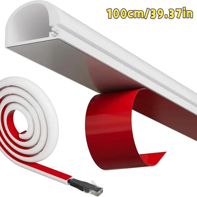 1PCS 1/2meters Flexible Floor Cable Cover Cord Self-Adhesive All Cord Hider Internet Wire Duct Duct Slot Cable Manage