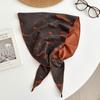 Silk Scarf New Fashion Scarf Scarf Scarf Neck Cotton and Linen Scarf Double-sided Cashew Flower Bag Headscarf Headband Triangle Scarf Waist Tie